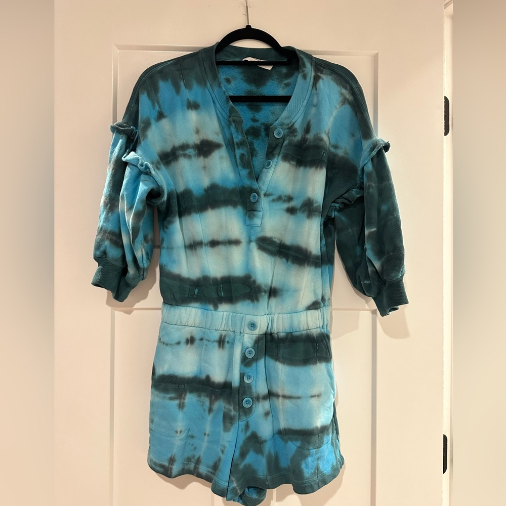 Something Navy tie dye romper